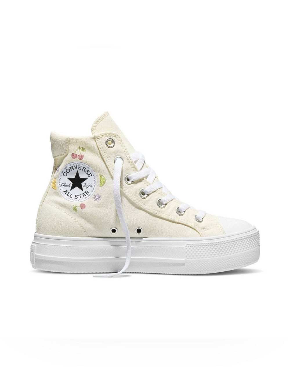 Converse Women's Platform High Top Sneakers - Cream Fruit, Sz 6 US, NWT